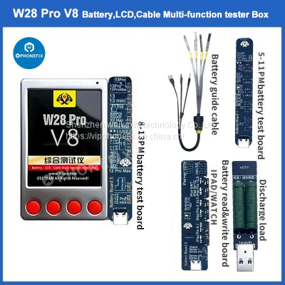 W28 Pro V8 Battery LCD Screen Tester BOX For iPhone iPad Android iWatch