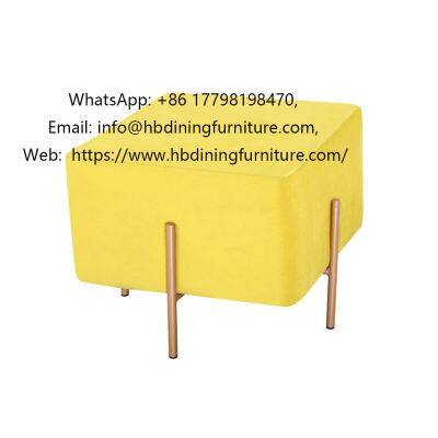 Velvet temporary square fabric stool