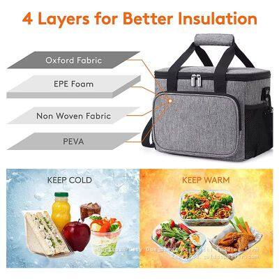 Insulated Lunch Bag for Work Office School Picnic,Lunch Cooler Bag Leakproof Lunch Box With Adjustable Shoulder Strap photo-5