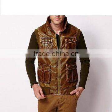 Model fashion leather vest