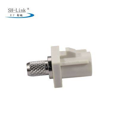 FAKRA Straight Type A White Short Male Crimped RG58 Cable Automotive RF Connector photo-3