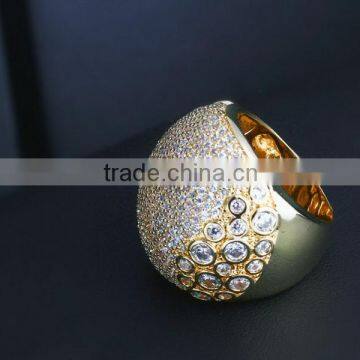 Crystal Luxury Wedding Jewelry Must Buy Design Pave Setting Zircon Chunky Ring photo-3