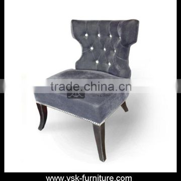 AC-009 Cafe Shop Fabric Leisure Chair With Crystal Decorative