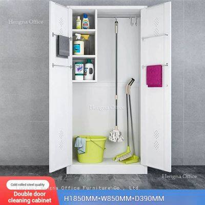 China Factory Wholesale Lockable Stainless Steel Janitor Cabinet With Drainage Hole and Sink – Ideal for Offices, Schools, and Healthcare Facilities