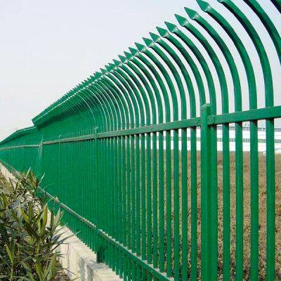 Wholesale Security Residential Wrought Iron Fencing Black Steel Spear Top Curved Metal Fence Panel Low Maintenance 3D Model photo-5