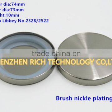 74mm Brush Nickle Plating Candle Lid photo-2