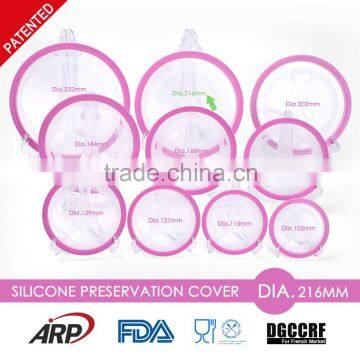 Dia 21.6cm Silicone preservation cover Airtight plastic cover BPA Free LFGB