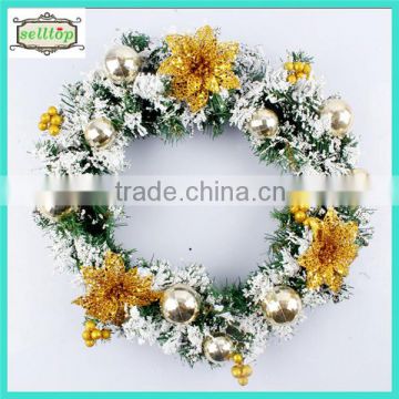 2014 new design cheap direct factory wholesale artificial christmas wreaths