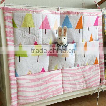 Baby Cartoon Cot Bed Hanging Storage Bag Hanging Pockets