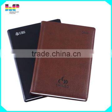 2016 handmade leather notebook /office use notebook printing service