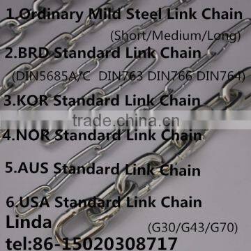 Din 5685 A / C Stainless Steel Long Or Short Link Chain