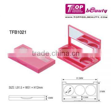 TOP QUALITY Multi-color Empty Rectangle Eyeshadow Case With Clear Plastic Lid photo-2