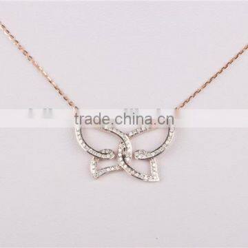 Hot Sale Light Butterfly Necklace Girl's Silver Sterling Necklace Fashion Jewelry photo-2
