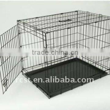 collapsible steel pet dog cage crate