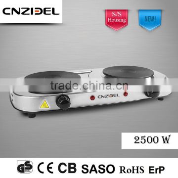 2016 New Cnzidel double electric hot plate for cooking S/S