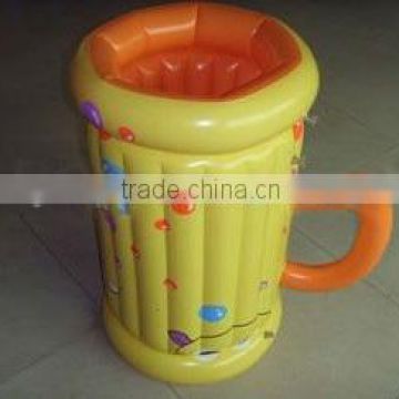 PVC inflatable beer cooler in cup shape/PVC inflatable cup cooler for beer