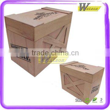 Strong structure cardboard imitative wood holiday gift packing box