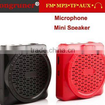 Protable mini loudspeaker with microphone support FM/TF/MP3/AUX