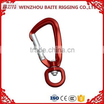 red high quailty high strength aluminum swivel hook