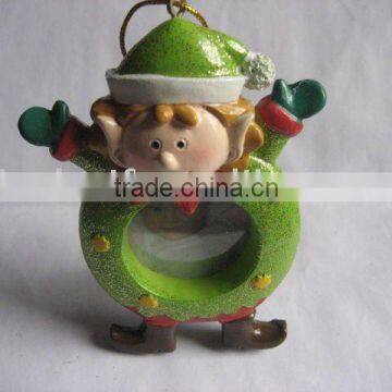 green resin funny baby photo frame