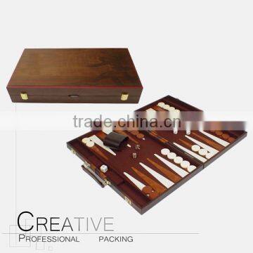 High Quality Classic Folding Backgammon Carry wooden Case CY-ND4