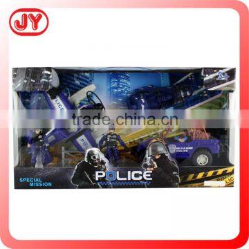 Kids play plastic police car toy set