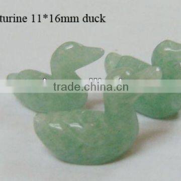 High quality gemstone green aventurine duck jewelry beads