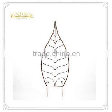 Factory Price Leaf Trellis Metal Christmas Garden Stake