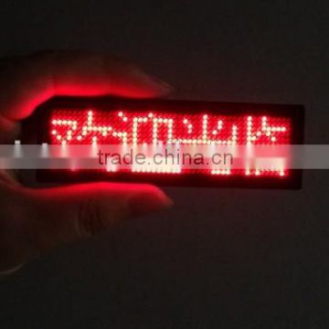 New LED Name Badge Tag Sign Display Programmable Message moving scrolling Red