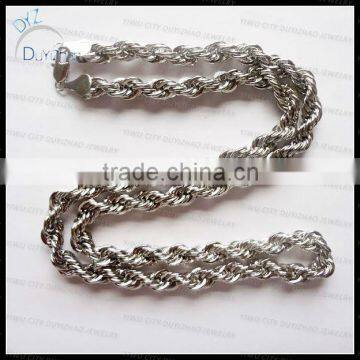 Hip hop 6mm rope chain necklace