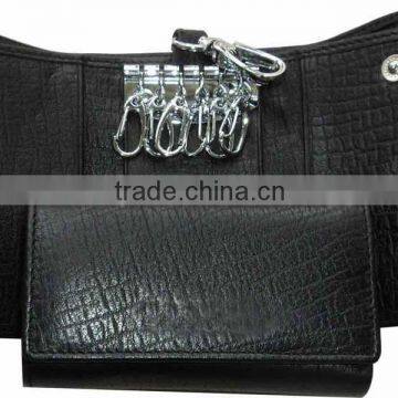 Business leather key chain wallets for men