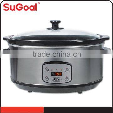 3.5L Electric digital control panel SS body Slow Cooker