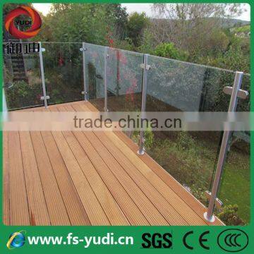 Contemporary Style Clear Finsh Termpered Glass Deck Railing photo-5
