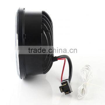 5.75 Inch LED Headlight 5-3/4" 40W Headlamp DRL With Angel Eyes Daymaker Projector Auxiliary Lighting Kit for Harley Motorcycle photo-4