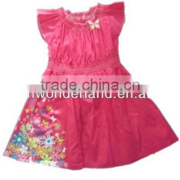 New arrival girls dresses with emb kids model spring girls dress