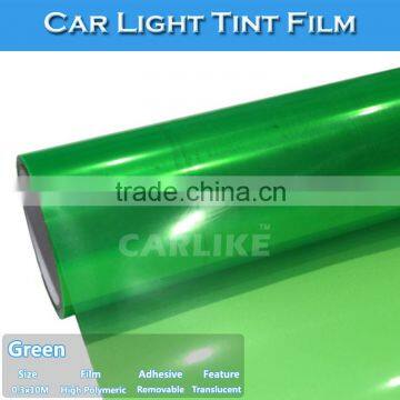 Removable Waterproof Green Tint Car Light Film/Car Headlight Tint Film 0.3x10m photo-2