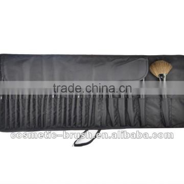 Factory direct Black Nylon cosmetic make up brush bag