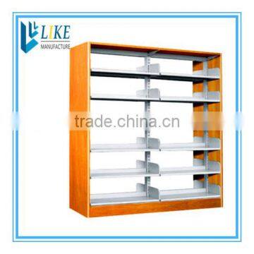 Wooden lateral plate single -column double-side bookshelf