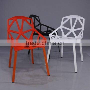 Plastic Seat Metal Leg Dining Chair 1335