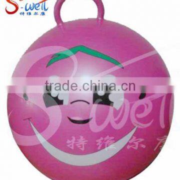 pvc kids/children hopper ball with round handle