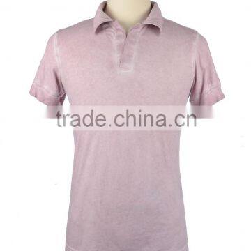 cold dyeing wash 100% cotton short sleeve T-shirt for men