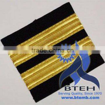 Pilot Epaulettes | Airline Epaulettes | Pilot Uniform Epaulette with Gold Wire French Braids