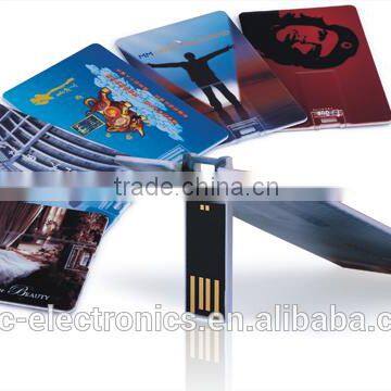 Promotional Gift Plastic Material 1GB, 2GB, 4GB Full Color Branded Credit Card Shaped Usb Flash Memory Pen Drive Supplier's Choice photo-2