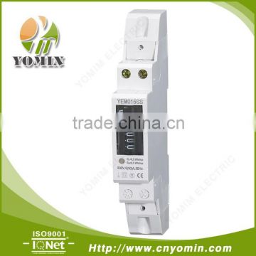 127V/230V mini type single phase two wire din rail active electronic meter with analog display ( impulse register)