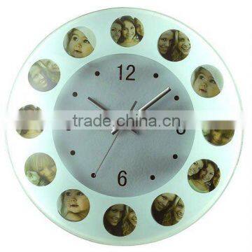 Glass wall clock