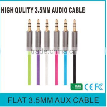 High Quality 3.5 mm Male Headphone Connector Aux Audio Cable with Integrated Microphone 1.2 m