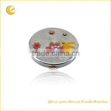 Double side round compact mirror