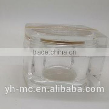 50g PMMA plastic jar for cream with flower /50ml Acrylic jar