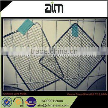 Stainless steel crimped wire mesh for barbecue grill in anping factory