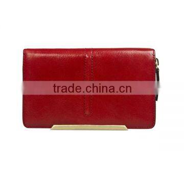 WA8097 Wholesale trendy plain stitching PU ladies clutch purse